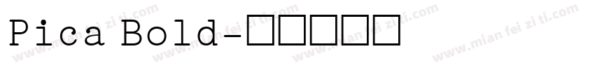 Pica Bold字体转换